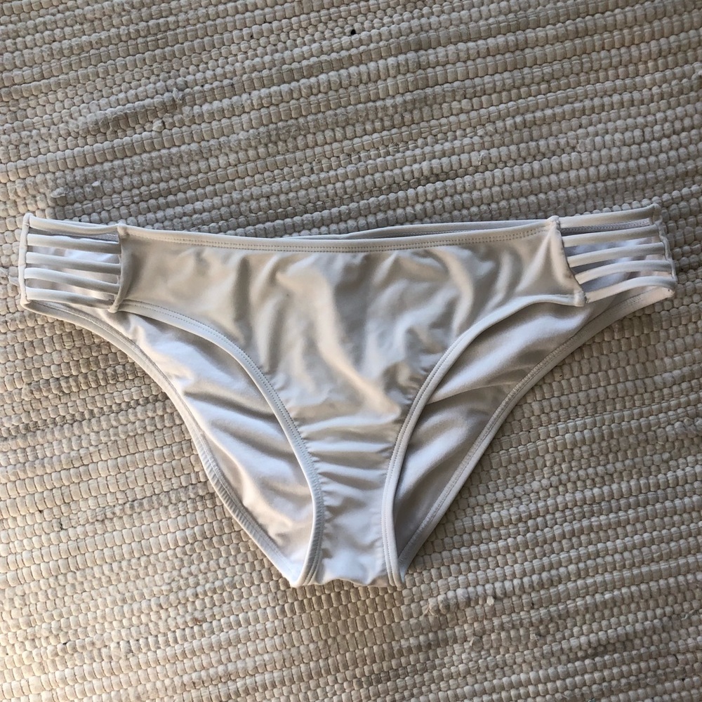 3/$25 White Strappy Bikini Bottoms